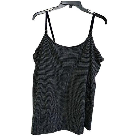 Motherhood Nursing Top Black & White Stripe & Ho Mamma Cargo Capri White L. Set. - Picture 3 of 13